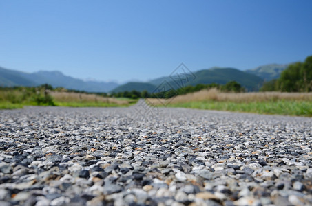 路面被拍摄为近距离视野图片