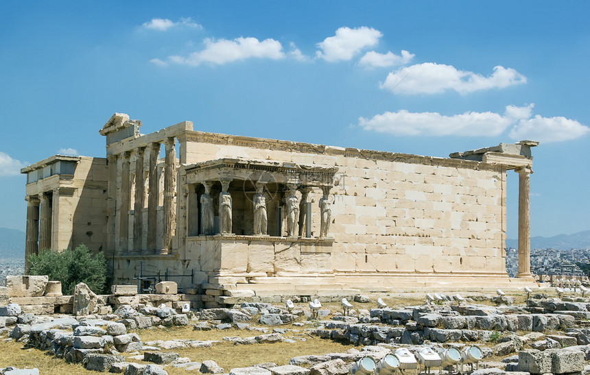 埃雷希翁神庙是希腊雅典大都会北面的古希腊寺庙图片