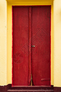 传统泰式红色门窗图片