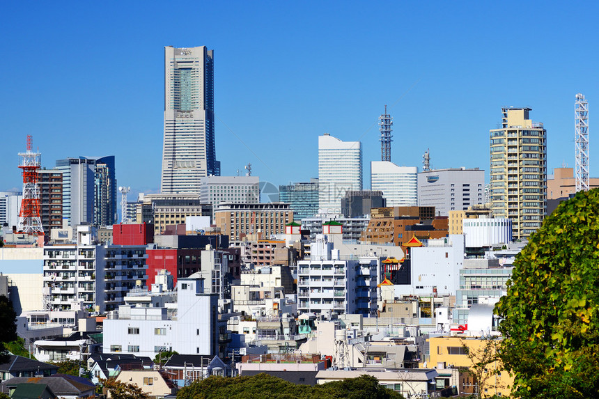 日本横滨市风景是日本第二大城市图片