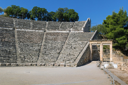 剧院是公元前四世纪由小矮人Polyklei高清图片