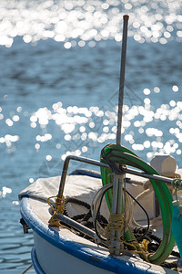 渔船前面的细节鱼是希腊饮食的重要组成部分对于这样一个小国来说图片