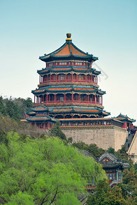 北京颐和园的历史建筑图片