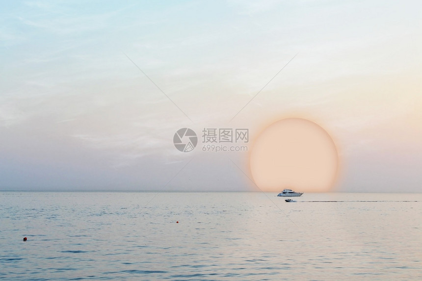 海景日落照片图片