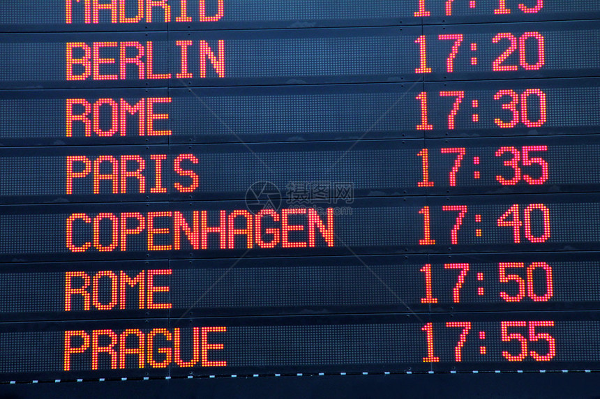 机场终点站的航班离境信息时图片
