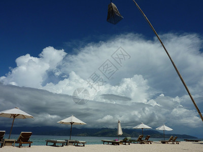 巴厘GiliTrawangan海滩的数图片