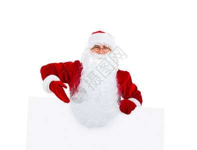 圣诞老人拿着横幅图片