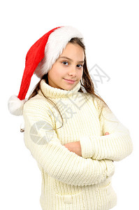 年轻女孩装扮圣诞图片