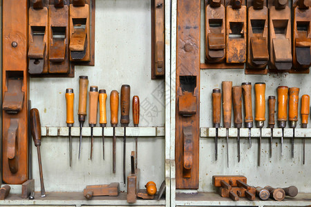 木匠店里的工具图片
