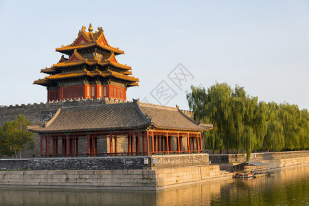 北京故宫西北角黄昏图片