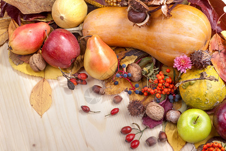 秋季水果各种水果和蔬菜图片