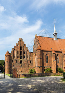 维恩豪森修道院中被称为砖哥特式风格的历史建筑保高清图片