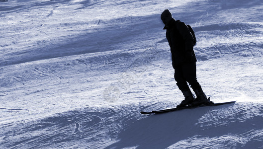 滑雪运动员环影图片