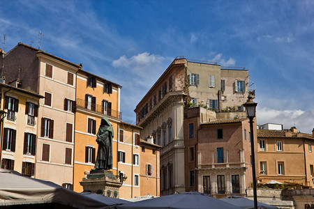 意大利罗马的PiazzaCampodeFiori和GiordanoB图片