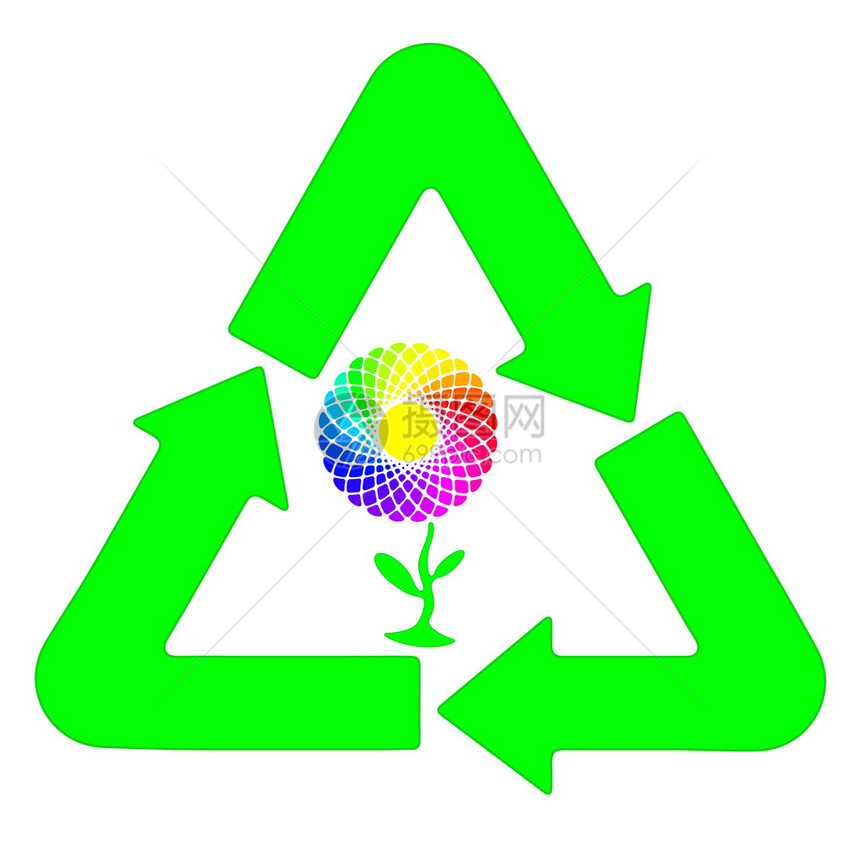 回收利用和可再生能源彩虹图片