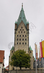 天主教帕德伯恩大教堂主要位于13世纪高清图片