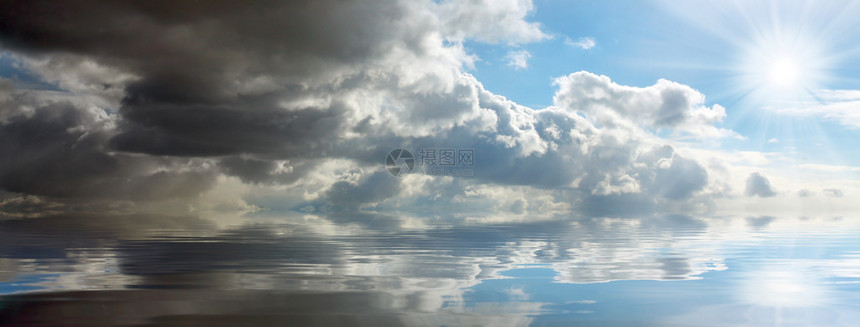 海上戏剧天空自然横幅自图片