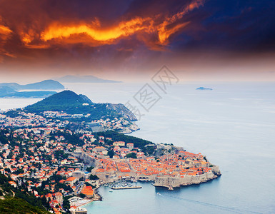 克罗地亚Dubrovnik老城的狂图片