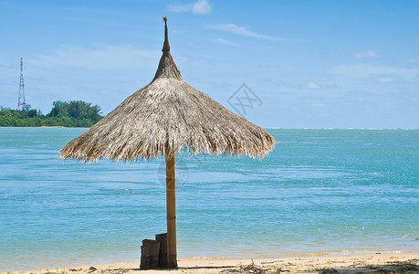 泰国普吉岛的遮阳伞和海滩图片