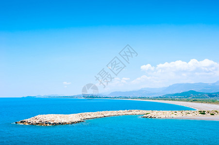 地中海浅温水域的人工断裂水土耳其安塔利亚德姆雷图片