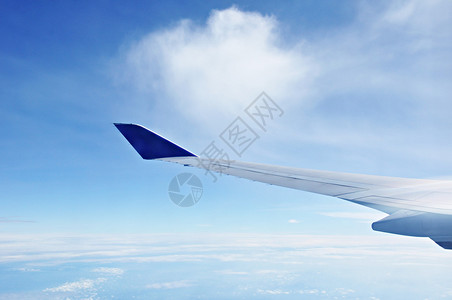 从飞机上拍摄的蓝天景色图片