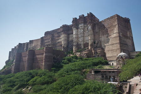 Mehrangarh堡是印度拉贾斯坦邦Jodhpur的壮丽加固宫殿图片