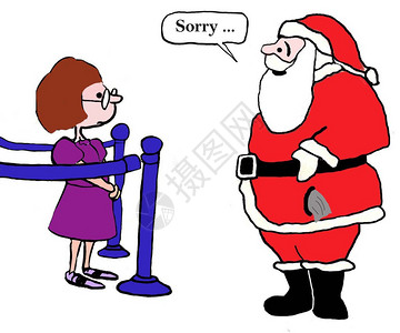 圣诞老人向女人道歉图片