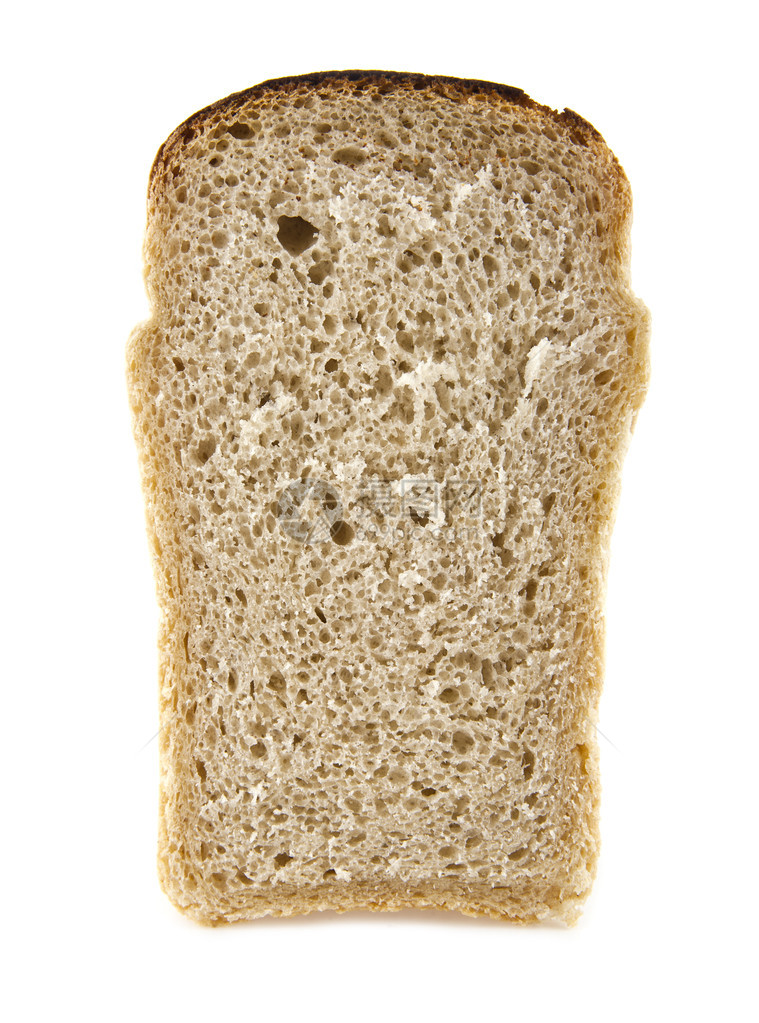 白色背景中的小麦面包图片
