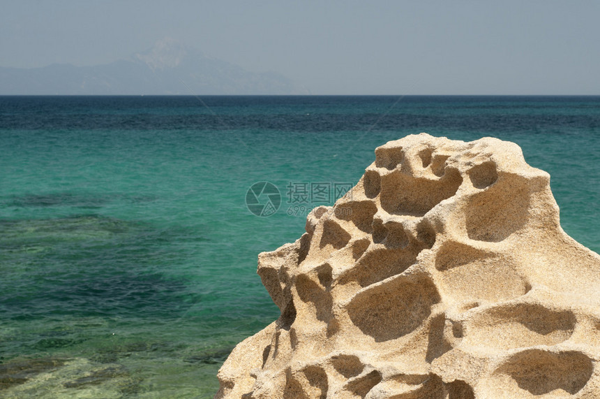 爱琴海美丽的清澈水图片
