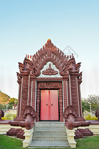 泰兰PrachuapKhiriKhan市的城市支柱神殿图片