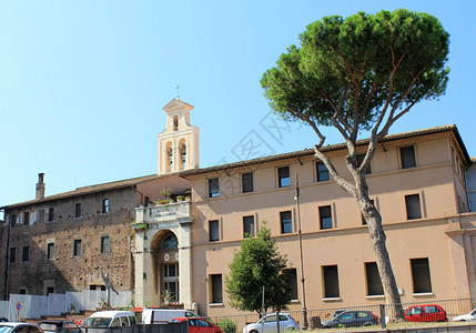 意大利罗马Cosma和Damian教堂入口处图片