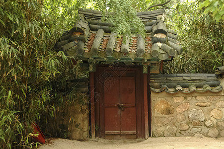 古老东方宫殿的入口图片