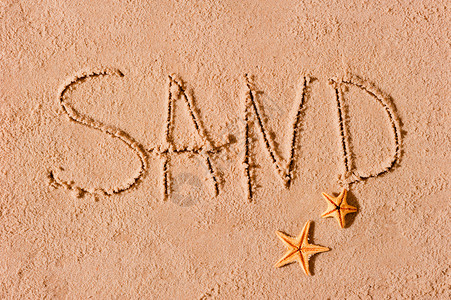 写在沙滩子和海星上的词图片