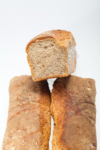 传统烤制的大面包背景图片