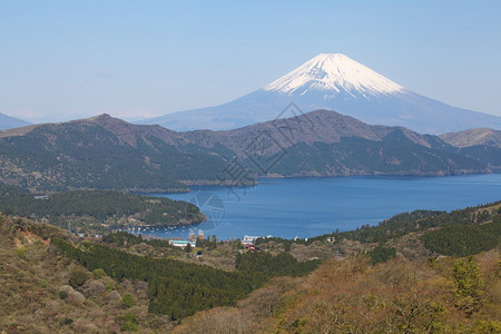 Kanagawa省Hakone的冬季富图片