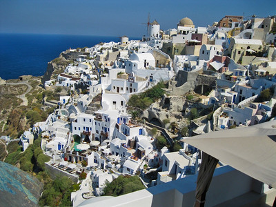希腊圣托里尼岛场景图片