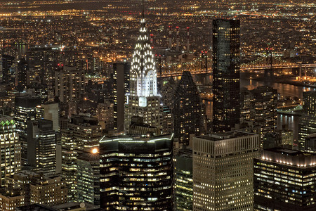 纽约夜景全城市景观图片