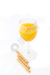 橙汁和威化卷图片