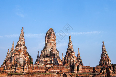 泰国Ayutthaya的Chaiwatthanararam寺庙图片