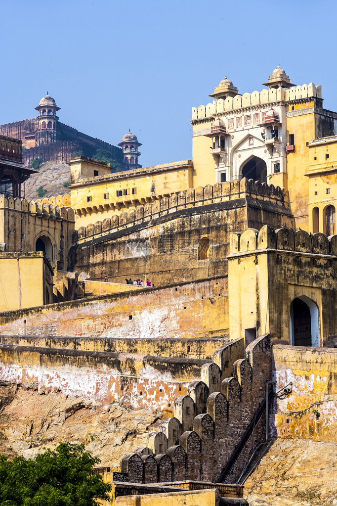 著名的拉贾斯坦邦地标AmerAmber堡垒图片