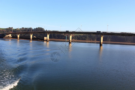 河口上的现代桥梁图片