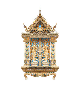 泰国的佛教寺庙墙白种背景被DoiSu图片
