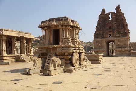 维塔拉神庙的石车印度亨比神庙建筑图片
