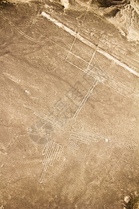 Nazca线是位于秘鲁南部Nazca沙漠的一系列古代地貌背景图片