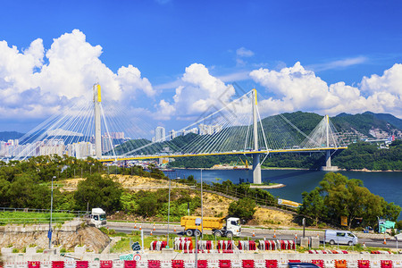 沿高速公路的香港桥梁图片