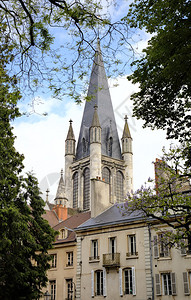 第戎市的教堂法国勃艮第图片
