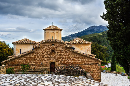 希腊圣乔治教堂古老拜占庭图片