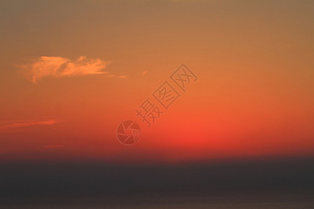深红色的夕阳风景图片