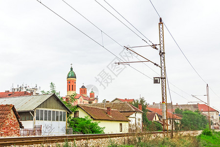 铁路线欧洲乡村景观图片