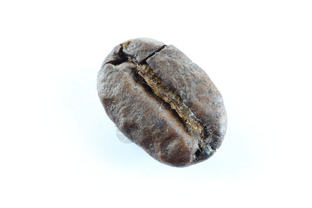 白色背景上的棕色咖啡豆图片